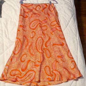 NWT 1.State Vibrant Orange&Pink Skirt